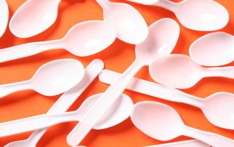 Plastic spoons